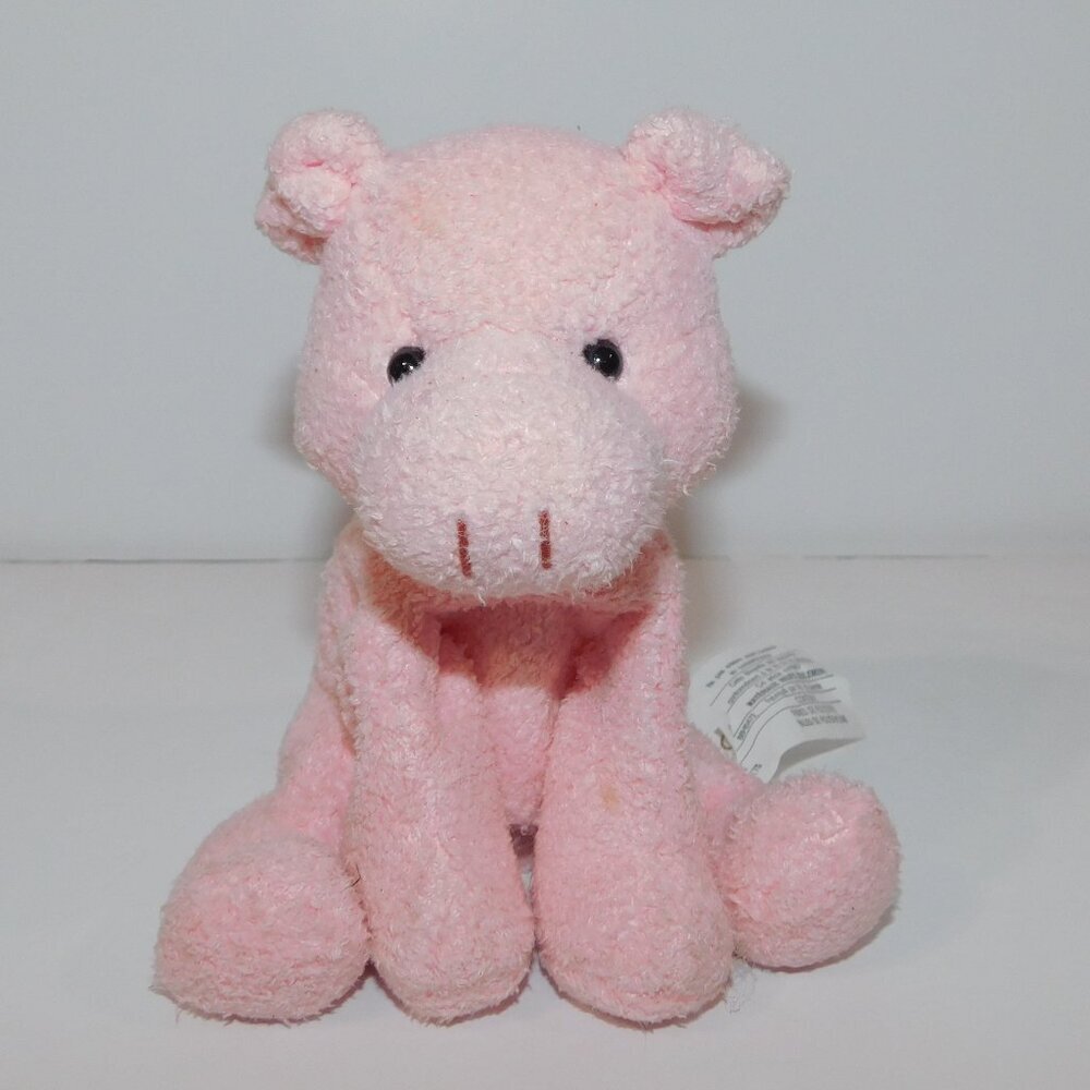Russ Berrie Luv Pets Pink Perky Pig Plush Stuffed Bean Bag 5" Chamois Feel 21103